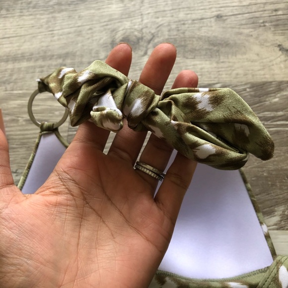 NWT Women’s Green Leopard Print 2 Piece Bikini - Picture 10 of 15